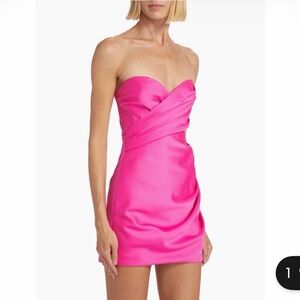 Elegant Pink Strapless Dress